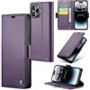 Idhiem Flip Libro Wallet Cover per iPhone 14 Pro Max, Viola