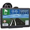 HEYOUTH Navigatore GPS 5 Pollici,GPS Navigatore Satellitare,con POI Avviso Guida vocale Lane Programma 0 a vita Aggiornamento UE,per Auto Camion