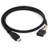 HUHANGGod Cavo prolunga da micro maschio a 10 pin USB femmina a adattatore micro USB maschio a cavo (50 cm)
