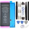 OnlyTech - Batteria Premium Capacità Aumentata di Sostituzione per iPhone SE 2020 - Capacità 2130mAh, qualità identica (chip TI) - Kit 15 Strumenti e adesivo schermo inclusi