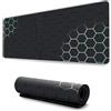 Highdi Tappetino Mouse XXL/XL/L, Tappetino Scrivania Gaming Grande Mouse Pad con Base Antiscivolo Tappeto Scrivania con Bordi Cuciti per Computer, PC, Laptop (Alveare gradiente 2,400 * 900 * 3mm)