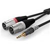 Sommer Cable SommerCable HBA-3SM2-0150 - Cavo adattatore audio [1 connettore XLR a 3 poli, 1 connettore jack da 3,5 mm] 1.