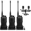 Retevis P62 Walkie Talkie Impermeabile IP68, Lunga Distanza Ricetrasmittenti con Microfono, Double Bande, 2500mAh, Allarme Uomo a Terra, Walkie-Talkie per Sito di Costruzione (Nero, 3 Pezzi)