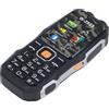 Bewinner Telefono Robusto 2G per Anziani, Telefono Cellulare Sbloccato con Tripla SIM, Design Ultra Sottile, Ampio Schermo da 2,6 Pollici, Doppia Torcia, Power Bank di Emergenza, (BLACK)