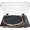 Audio-Technica AT-LP70XBT Giradischi wireless completamente automatico con trasmissione a cinghia (Black/Bronze)