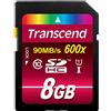 Transcend TS8GSDHC10U1 Scheda di Memoria SDHC da 8 GB, UHS-I 600x, Classe 10
