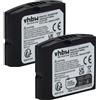 vhbw 2x batteria sostituisce Sennheiser BA300, BA-300, 500898, 523306 per auricolari cuffie wireless (140mAh, 3,7V, Li-Poly)