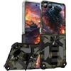 Fofvccv Cover per Samsung Galaxy Z Flip 7 Militare Antiurto - MC Verde | Camouflage Design Case Custodia Retro Rigido in PC Outdoor Antiurto Resistente Rugged con Supporto per Samsung Z Flip 7