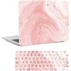 FFBOFFC Custodia Compatibile per MacBook Neo da 13 pollici Modello 2026 (A3404) con chip A18 Pro, Plastica Rigida Protettiva Cover & Tastiera Copertina, Fluido rosa dorato