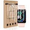 Cable Leader 4 pellicole protettive in vetro temperato per Samsung Galaxy Fit 3, in vetro protettivo flessibile in TPU, antigraffio, senza bolle, touch sensibile, trasparente ad alta definizione