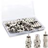 VISSQH Kit di connettori da RCA a BNC, 30 pezzi, da BNC a RCA femmina/maschio, adattatore per spina audio coassiale, kit assortito