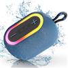 JYX Cassa Bluetooth 5.4 Potente 45W con Luce, Autonomia 36 ore, Doppio Basso Driver, IPX7, TWS Accoppiamento AUX, TF, USB, Ideale Attività All'aperto/Feste/Viaggi, Blu Scuro