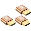 FUERAN Nuovo 4K HDR HDMI fittizio Plug,4K@60Hz、1440P@120/144Hz、1080P@120/144/240Hz, Edid Emulator Virtual Display Adapter, hdmi Headless Adapter (4K60Hz-3P-(default1080))