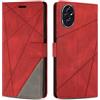 SONWO Cover per Honor 200 PRO 5G, Flip Custodia in PU Pelle, Cover a Libro Portafoglio con Slot per Schede e Supporto Stand per Honor 200 PRO 5G, Rosso