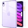 ProCase Custodia Trasparente per iPad Mini 7 (A17 Pro) 2024/ iPad Mini 6 2021 8,3 Pollici, Slim Light Trasparente Cover Posteriore per iPad Mini 7/6 8.3 Pollici -Viola
