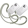 TBOC 2X Cordino Catenella Laccio Strap Porta Cover [Verde Militare] per Telefono Cellulare da Collo - Tracolla Catenina con Cordini da Phone Cellulari Accessori Universale Laccetti Donna Uomo