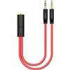 Generic Splitter Per Cuffie - Splitter Audio | Cavo Sdoppiatore Audio Per Cuffie Per PC | Convertitori Adattatori Per Cuffie Jack Da 3,5 Mm Per PC Femmina Con Cuffia/microfono Trasformati In 2 Maschi Da 3,5 M