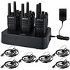 Retevis RT668B Walkie Talkie Professionali, Robusta Senza Licenza PMR446 Walkie-Talkie, con Caricatore a 6 Vie, 3 Pulsanti, Ricetrasmittenti con Auricolare per Sicurezza e Magazzino (6 Pezzi, Nero)