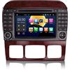 GONFEN 8 Core 4GB 64GB Android 14 Autoradio per Mercedes Benz Classe S W220 Classe CL W215 GPS Navigatore Carplay Android Auto DSP Bluetooth 5.0 A2DP Radio WiFi DAB+IPS Schermo tattile Canbus
