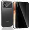 Yonntmmi Privacy Pellicola Protettiva per Honor 600 Anti-Spy Vetro Temperato 2 Pezzi & Protezione Fotocamera Accessori 1 Pezzi, 9H, Tocco Liscio, Anti-Impronte per Honor 600