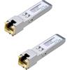 LINOVISION Ricetrasmettitore Gigabit Ethernet in Rame da 1,25G SFP a RJ45, Fino a 100m di Distanza, convertitore SFP-T 1000BASE-T per Cisco, D-Link, Supermicro, Netgear, TP-Link e Altri (2 Pack)