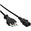 WEB world electronic business Cavo Alimentazione PC 1.5 metri Spina Italiana 3 Poli Connettore IEC C13 Monitor Stampante Universale - Nero