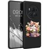SEHEYA Cover per Honor Magic 6 Pro 5G Custodia Nero Morbido Silicone TPU Antiurto con Disegni Gatto Piccolo Sottile Caso Motivo Fantasia Protettiva Slim Case