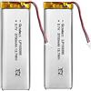 OCTelect 2 PEZZI 3,7 V Lipo Batteria 3700 mAh 103395 Batteria agli Ioni di Litio Polimeri Ricaricabile Batteria agli Ioni di Litio Polimeri con Connettore JST