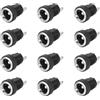 QUARKZMAN 12Pcs DC5521 Jack Di Alimentazione 30V 0.5A 5.5x2.1mm Nero