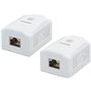 FGB 2 prese di rete Cat6A, 1 porta FTP, schermata, LAN, colore bianco