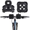 Lapiglo Supporto per bici regolabile 2 e 1 altoparlante portatile, ABS per staffa manubrio moto diametro 70-200 mm, nero