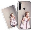 Sunrive Personalizzate Cover compatibile con Xiaomi Redmi Note 8T personalizzabile con Foto Testi Frase Logo Disegni e Grafiche Personalizzata, assorbimento degli urti morbido TPU trasparente