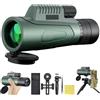 Sevitini Cannocchiale monoculare, 10-30X50 Telescopio monoculare per adulti,monocolo, Prisma FMC BAK4 Monocolo per concerti, eventi sportivi (Verde-pro)