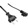 HangTon Cavo di alimentazione con spina europea CEE7/16 a IEC320 C7, ad angolo retto, per laptop, PS4, LED, TV, lampada, altoparlante, monitor, stampante, elettrodomestici, 1 m