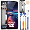 ARSSLY LCD Schermo per Xiaomi Redmi 12C 22120RN86G 22120RN86I 22126RN91Y 2212ARNC4L LCD Display Digitizer Touch Schermo Ricambio Assembly con Strumenti 6.71 (Nero, con Telaio)