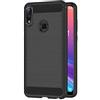COPHONE® - Cover compatibile con Asus Zenfone Max Pro (M2) ZB631KL, in fibra di carbonio, antiscivolo, colore: Nero Custodia morbida ad alta protezione, antiurto.