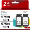 Cebhink Cartuccia per Canon 575 Nero Cartucce per canon 575 XL PG-575XL Alta Capacità Compatibile per PIXMA TS3750i, TR4755i, TR4756i, TS3750, TS3751, TR4750, TR4751, TS3752i e altri, Alta Capacità, 2 Nero