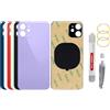 BAYERQ Vetro posteriore di ricambio compatibile con iPhone 11 - Vetro cover (viola)