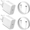 HNGLPOW 45 W, caricatore rapido, 2 pezzi, presa con cavo per Samsung Galaxy S24 Ultra/S25 Plus/S26 Ultra/S23 S22/S21 S20 FE,A57 A37 A27 A56 A54 A55 5G/A36 A25 5G A26 A54 A53 A35 A25 Z Fold USB C AC