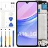 LADYSON Schermo TFT LCD per Samsung Galaxy A15 5G di Ricambio per Samsung Galaxy A15 4G/5G SM-A156U A156P A156W Display LCD Touch Digitizer Assembly Assembly Kit di Riparazione (Nero con Cornice, Senza