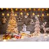 YongFoto 3x2m Vinile Fondali Fotografici Natale Decorazione di Natale su fondo in legno Sfondi Foto Partito Studio Fotografico Puntelli