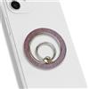 KOEMCY Anello Magnetic Ring Porta Cellulare Lucido Cavalletto Per Smartphone Magnetic Phone Stand Supporto Dita Cellulare Anello Magnetico Supporto Auto Magnet Adesivo(Rosa)