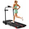 HomeTro Tapis Roulant Pieghevole Elettrico per Casa, Walking Pad Salvaspazio con Inclinazione, Fino a 12 km/h, Display LED, Corrimano, Motore Potente, Treadmill Silenzioso per Casa e Ufficio,Ebano