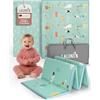 Laleni tappeto gioco bambini pieghevole 150x180x1cm - tappeto bambini impermeabile - tappeto gioco neonato isolante - morbido e protegge dal freddo del pavimento outdoor e indoor - design circo