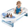 LANTUS Vaschetta per Bagnetto Pieghevole per Neonati Adatta a Bambini da 0 a 36 Mesi, Ergonomica e Salvaspazio, Bacinella per Bambini - Ideale per la Doccia - (Stile 2) 96 x 53 x 23,5 cm - Blu