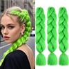 Shangxiu Extension Per Treccine Africane 3pc Jumbo Treccia Extension Capelli Fibra Sintetica Treccia Di Scatola Crochet Twist Braiding Hair (24zoll(3per Pack), verde)