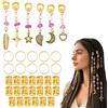 XCSJ 36 fermagli a spirale per dreadlock (oro + viola)
