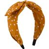Guqqeuc Fascia a pois gialla con fiocco per donne e ragazze fasce per capelli a pois per capelli da donna fascia con fiocco per Halloween Cosplay fascia con orecchie di coniglio per ragazze donne