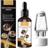 Crsetmyth Siero Oscurante per Capelli Con Comb Pettinante, Siero Naturale Anti-Ingrigimento a Base Di Polygonum Multiflorum E Ganoderma, Per Capelli Più Forti, Riduce La Crescita Dei Capelli Grigi