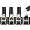AIMEILI Nail Prep Primer Base e Top, 4 x 8ml Base e Top Coat Semipermanente Dehydrator e Primer Unghie Long Lasting Nail Polish UV Set
